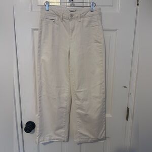 PAIGE Women's Straight Leg Cream Jeans